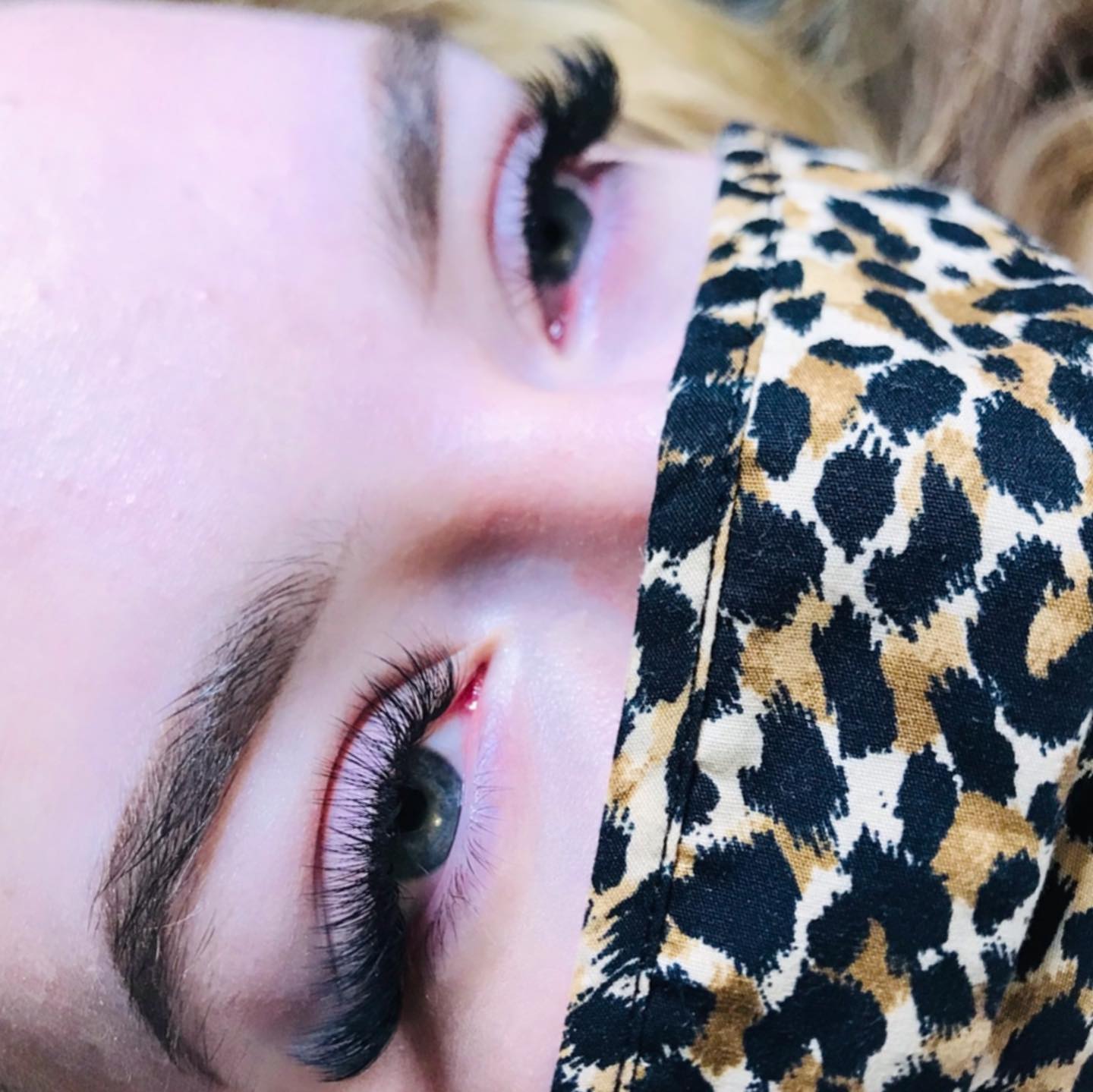 Volume lashes — green eyes